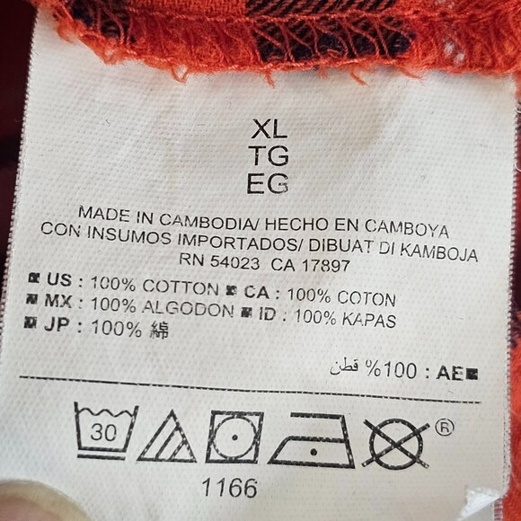 Old Navy Classic Women Plaid Flannel Shirt Long Sleeve Button Up Cowgirl Size XL - Picture 4 of 9